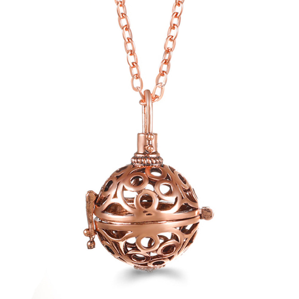 Rose Gold Angel Wings Aromatherapy Necklace