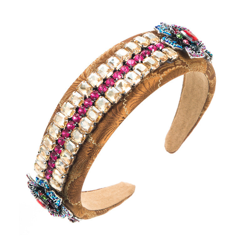 Women's Personalized Floral Heavy-duty Diamond Headband