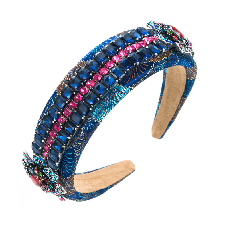 Women's Personalized Floral Heavy-duty Diamond Headband