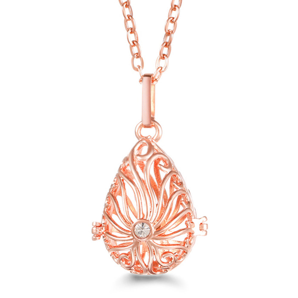 Rose Gold Angel Wings Aromatherapy Necklace