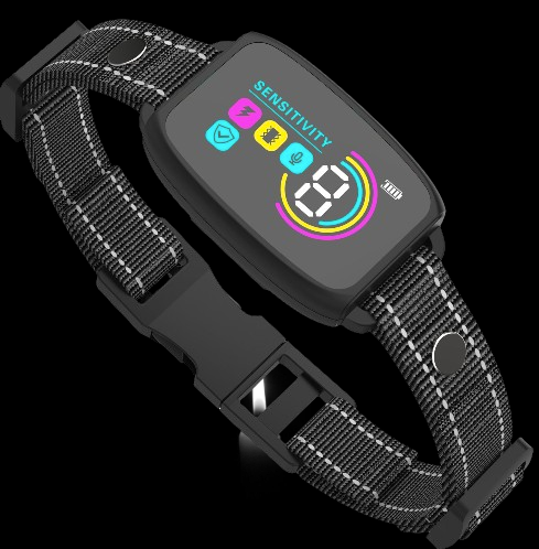 Smart Automatic Anti Barking Dog Collar Rechargeable Bark Stopper Stop Barking HD Digital Display IP67 Waterproof Collar For Dogs Pet Products